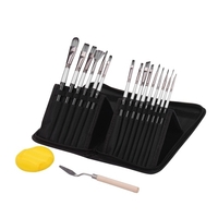 15 teile / satz Künstler Pinsel Set mit Schaber Schwamm Ball