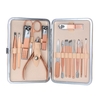 15-teiliges Maniküre-Set Nagelknipser Pediküre-Kit Edelstahl-Maniküre-Pflegeset Nagelpflege-Werkzeuge mit Leder-Reisetasche
