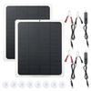 15 W DC 12 V/5 V Solarmodul-Set mit zwei USB- und Typ-C-Schnittstellen und Krokodilklemme/Autoladegerät