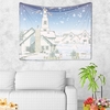 150 * 130cm Weihnachten gedruckte Kunst Tapisserie weiche Polyester Wand hängende Tapisserie Weihnachtsdekoration für Wohnzimmer Schlafzimmer