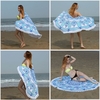 150cm Durchmesser runde indische Mandala Strand Handtuch Wand hängende Tapisserie Matte Picknick Decke Strand Schal mit Fransen Quasten für Urlaub Reise