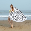 150cm Durchmesser runde indische Mandala Strand Handtuch Wand hängende Tapisserie Matte Picknick Decke Strand Schal mit Fransen Quasten für Urlaub Reise