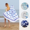 150cm Durchmesser runde indische Mandala Strand Handtuch Wand hängende Tapisserie Matte Picknick Decke Strand Schal mit Fransen Quasten für Urlaub Reise