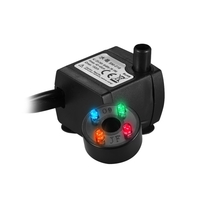 150L / H 2W Tauchwasserpumpe mit 4 LED-Licht Ultra leise für Teich Aquarium Tabletop Brunnen Hydroponics 4.9ft (1, 5 m) Netzkabel