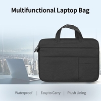 15, 4 Zoll Laptoptasche Tragbare wasserdichte verschleißfeste Laptop-Schutztasche mit Plüschfutter Glatter Reißverschluss Schwarz