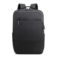 15, 6 zoll Große Kapazität Computer Rucksack Oxford Tuch Business Tasche Outdoor Freizeit Reisetasche mit Externe USB Interface Schwarz