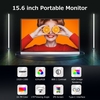 15, 6 zoll Tragbare Monitor IPS Bildschirm 1920*1080 Auflösung 170 ° Betrachtung Winkel 60Hz Aktualisieren Rate Breite Kompatibilität Silber EU Stecker