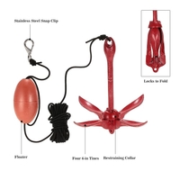1.5kg / 3.3lbs Faltanker Kit Rigging-System mit Float Set Tragetasche Seil Angeln Buoy Kit Portable für Kajak Raft Schlauchboote Kanu Jet-Ski