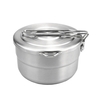 1.5L Edelstahl Mittagessen Fall Camping Topf mit Aufbewahrungstasche