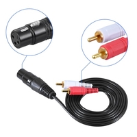 1.5m / 5ft Stereo-Audio-Splitter Patch-Y-Kabel Kabel 1 XLR-Buchse auf 2 Cinch-Stecker