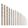 15PCS / Set 1.5-10mm gerader Schaft M35 Kobalt HSS-Stahl HSS-Spiralbohrer Set Qualitäts-Holz arbeiten Metall Bohrwerkzeuge