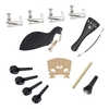 15pcs 4/4 Violine Geige Teile Zubehör Einschließlich Saitenhalter + Schwanz Darm + Endknopf + Kinnhalter + Kinnhalter Schraube + Stimmstock + Brücke + 4pcs Tuning Pegs + 4pcs Fine Tuners