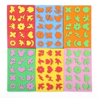 15pcs Kunst Malstempel Schwammstempel mit niedlichen Mustern Frühes Lernen Zeichenwerkzeuge für Kinder Kleinkind Basteln DIY