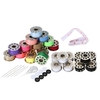 15pcs Mischfarben Bobbins + 5pcs Weiß Bobbins + 5pcs Schwarz Bobbins Thread Bobbins Nähzubehör Supplies Kit