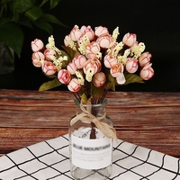 15Pcs Rosenknospen-Simulation Star Bracts Bouquet Silk