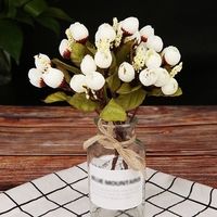 15Pcs Rosenknospen-Simulation Star Bracts Bouquet Silk