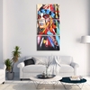 16 * 24 Zoll 3-Panel Unframed wasserdicht handgemalte Ölgemälde abstrakte indische Leinwand Bilder Wand Kunst Dekor für Wohnzimmer Büro