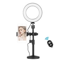 16 cm zweifarbiges dimmbares Tisch-LED-Ringlicht-Kit