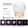 16 farben kreative mond lampe 3d gedruckt mond lampe led nachtlicht 18 cm / 7, 1 zoll mit fernbedienung stehen für kinder mädchen geburtstag thanksgiving weihnachtsgeschenke