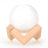 16 farben kreative mond lampe 3d gedruckt mond lampe led nachtlicht 20 cm / 7.9in mit fernbedienung stehen für kinder mädchen geburtstag thanksgiving weihnachtsgeschenke
