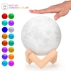 16 farben kreative mond lampe 3d gedruckt mond lampe led nachtlicht 8 cm / 3, 1 zoll mit fernbedienung stehen für kinder mädchen geburtstag thanksgiving weihnachtsgeschenke