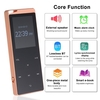 16 GB MP3-Player Tragbarer ultradünner digitaler Musik-Player TF-Kartensteckplatz Touch-Taste FM-Radio-Unterstützung BT-Funktion mit 3, 5-mm-Kopfhörern Luxus-Metallgehäuse-Akku
