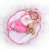16 inch silikon reborn kleinkind puppe schlaf baby puppe mädchen augen schließen mit haar kleidung boneca lebensechte nette geschenke spielzeug