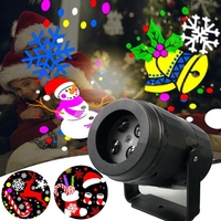 16 Muster RGB Multicolour LED rotierende Projektionslampe Indoor High Brightness Weihnachtsfilmlampe