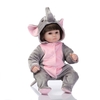 16 zoll 41 cm Silikon Reborn Kleinkind Baby Puppe Mädchen Körper Boneca Mit Kleidung Braun Augen Lebensechte Nette Geschenke Spielzeug