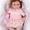 16 zoll 41 cm Silikon Reborn Kleinkind Baby Puppe Mädchen Körper Boneca Mit Kleidung Braun Augen Lebensechte Nette Geschenke Spielzeug