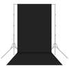 1, 6x5m / 5x16ft Fotostudio Vlies Hintergrund Hintergrund Bildschirm Einfarbig Schwarz