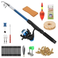 1, 8 m Teleskop Angelrute Set mit Spinning Reel,  Lockt,  Schwenkt Glocke Float,  etc