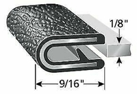 1/8 "BLACK EDGE TRIM LOK CAMPER ANHÄNGER RV SEAL LOCK BOOT VINYL 9/16" BEINE
