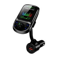 1, 8 Zoll Auto FM Transmitter Multifunktions-MP3-Player mit Dual-USB-Ladeanschluss TFT-Farbdisplay Wireless BT