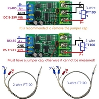 3-Draht PT100 RTD-Thermoelement-Temperatursensormodul Digitales Temperaturmaß im Bereich von -20 ° C bis 220 ° C.