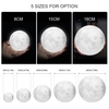 3 farben kreative mond lampe 3d gedruckt mond lampe led nachtlicht 18 cm / 7, 1 zoll mit ständer für kinder mädchen geburtstag thanksgiving weihnachtsgeschenke