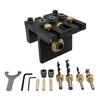 3-in-1-Dübel-Kit für die Holzbearbeitung mit einstellbarer Bohrführung für Positionierungsclips Puncher Locator Carpentry Tools