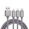 3 in 1 geflochtenes Nylon-USB-Kabel mit Blitz- / Typ-C- / Micro-USB-Anschluss Hochfestes Ladekabel für iOS- / Android-Telefone Mehrere Geräte