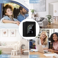3 in 1 Intelligenter Luftqualitätsdetektor Home Office School Verwenden Sie eine multifunktionale Digitalanzeige für den CO2- / Temperatur- / Feuchtigkeitsmonitor