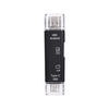 3-in-1-Kartenleser Typ C Micro-USB-OTG-Erweiterung Typ C Hochgeschwindigkeits-TF-Speicherkartenleser für PC-Computer Telefon Schwarz