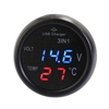 3-in-1 Multifunktionaler digitaler Spannungstemperaturmonitor Multimeter Auto Motorrad Batterie Voltmeter Temperaturtester