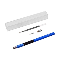 3 in 1 Präzisions-Stylus-Stift mit Nachfüll- und Disc-Spitze und Faserspitze Kapazitiver Touchscreen-Stylus-Stift für Handy-Tablet Schwarz