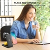3 in 1 Schnellladestation Drahtloser Ladeständer Drahtlose Schnellladestation für Telefonhalter (max. 10 W) Kompatibel mit Mobiltelefonen/Kopfhörern/Uhren (NUR Ersatz für iOS-Uhr)