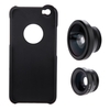 3-in-1-Telefon-Fotolinse 180° Fisheye 0, 67 X Breite Winkel 10 X Makro Set mit Etui für iPhone 6 6 s 4.7"