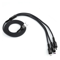 3-IN-1 USB-Ladekabel Multi-Ladegerät Leitung Typ C Micro-USB-Anschluss Ersatz für iPhone iPad Samsung Huawei Xiaomi Ladekabel