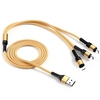 3-IN-1 USB-Ladekabel Multi-Ladegerät Leitung Typ C Micro-USB-Anschluss Ersatz für iPhone iPad Samsung Huawei Xiaomi Ladekabel