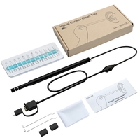 3-in-1-USB-Ohr-Reinigung Earpick Endoskop LED-Licht Multifunktionale Borescope Inspektionskamera 0.3MP Visuelle Ohr-Löffel Health Care Cleaning Tool Ohrenschmalz Clear Remover-Tools Ohrreiniger für OTG Android Micro USB PC