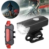 3 Lichtmodi Ultrahelle wiederaufladbare USB-Fahrradbeleuchtung LED-Leuchten für Fahrrad IP65 Wasserdichtes,  leistungsstarkes Fahrrad Frontscheinwerfer und Rücklicht