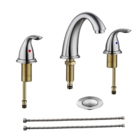 3-Loch-Küchenarmaturen mit zwei Griffen,  Warm- und Kaltwassermischer,  Waschbecken,  Wasserhähne