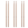 3 Paar Ahorn-Drumsticks vom Typ 5A Drumsticks mit 1 Stück Tragetasche für das Drum Kit Jazz Drum